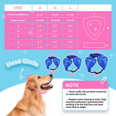 PROHEAR dog earmuffs blue closeup shows soft gel padding and secure fit.