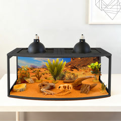 PROLEE bearded dragon tank three-side clear acrylic showcases habitat with minimal glare