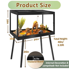 PROLEE four-sided tempered glass panels offer crystal-clear visibility for observation.