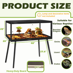 PROLEE reptile terrarium front doors enable easy access with secure locking.