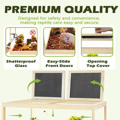PROLEE metal mesh top ensures proper ventilation for healthy heating and lighting setups