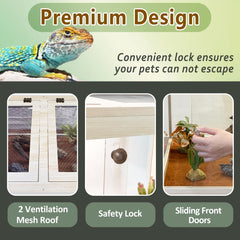 PROLEE locking door ensures secure access for feeding and cleaning.