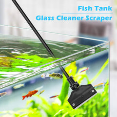 Pronetcus aquarium algae scraper side view highlights rust-proof stainless steel handle