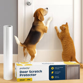 PROTECTO Scratch Door Protector 60x8 clear wall protector shields doors from pet scratches while remaining discreet.