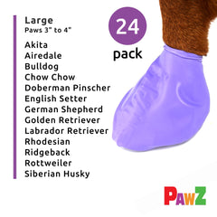 Protex PawZ all-weather dog boots provide rain and snow traction for reliable grip.