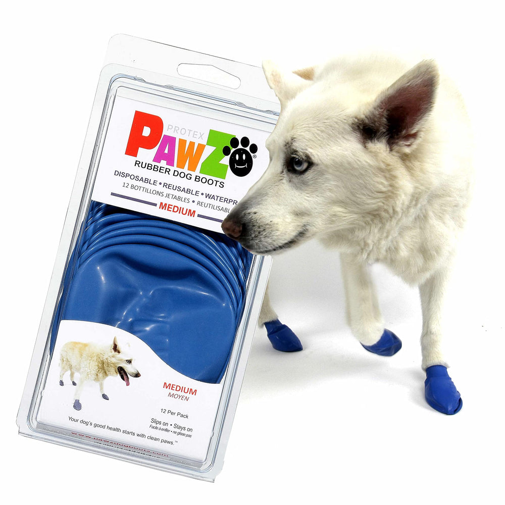 Protex PawZ blue medium-paw boots provide all-weather protection.