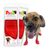 Protex PawZ small-paw boot on a paw provides secure fit for daily walks.