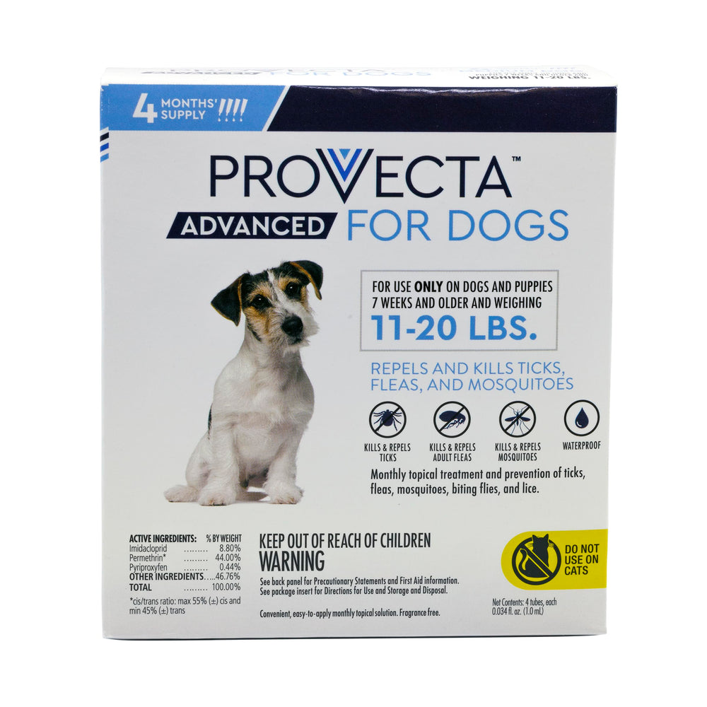 Provecta Advanced for Dogs bottle pour enables easy, monthly protection.