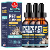 PROZIMA hemp oil dog-cat 3-pack bottle front for organic pet comfort.