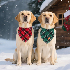 PTDECOR premium cotton dog bandana double-layer soft and durable