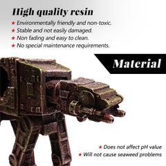 PTFJZ Imperial Walker aquarium ornament closeup shows detailed color and texture.