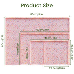 Ptlom alfombra doble tazones rosa mantiene cuencos estables