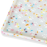 Ptlom dog food mat anti-slip placemat keeps bowls in place and prevents spills.