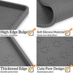 Ptlom grey placemat easy to clean with brush or wipe.