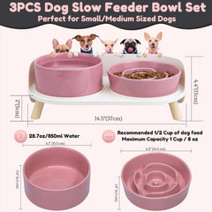 PTOBER ceramic slow feeder bowl close-up shows ridges that add meal challenge.