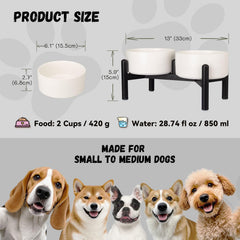 PTOBER elevated-dining-dog-bowl-stand closeup showcases sturdy frame for stable meals.