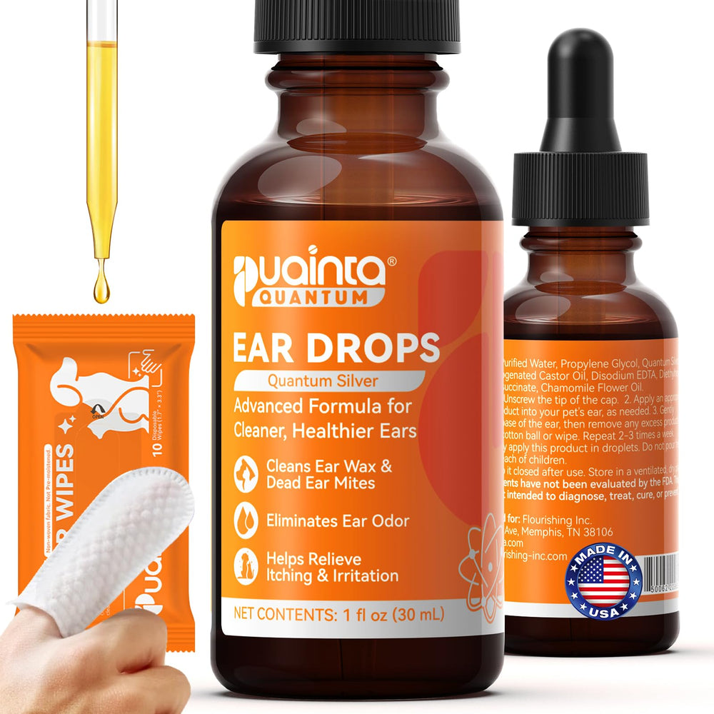 puainta dog ear drops finger cots in use for mess-free, precise application.