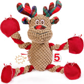Pubialo Christmas squeaky tug dog toy supports interactive play and helps manage boredom.