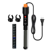 PULACO 200W submersible heater for aquarium provides stable warmth.