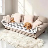 PulseFay dog couch cover gray on sofa protects furniture from pets