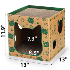 Pumtus 2-pack cat houses wide entrance enables easy entry and playtime