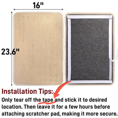 Pumtus mats adhesive tape securing placement on furniture for protection