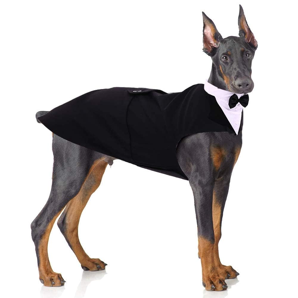 PUMYPOREITY dog tuxedo vest and bowtie ready for formal events and photos