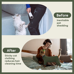 PUMYPOREITY stretchy cat onesie easy to pull on and off for daily wear.