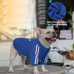 PUMYPOREITY wide-waist design offers comfortable fit for French Bulldog broad chests.