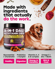 Pup Choice joints and mobility support chew image shows active comfort.