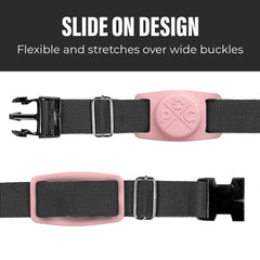 Pup Culture AirTag Collar ergonomic fit for comfort on different collars.