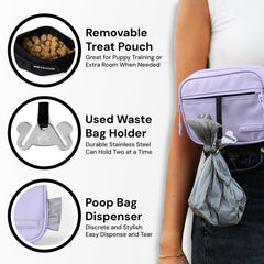 Pup Culture chic dog walking bag blends style with practical training tools.