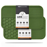 Pup Culture lick-mat 2-pack shown for slow feeding and mental engagement.