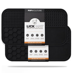 Pup Culture lick mat front view showing sturdy design for slow feeding