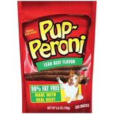 Pup-Peroni beef treats pack-4 front view, ideal portable snack for walks.