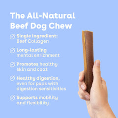 Pupford collagen stick chews demonstrate long-lasting dog-chewing action.