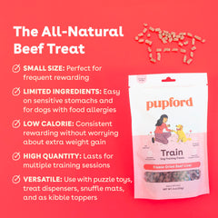 Pupford Freeze Dried Training Treats close-up bites showcasing crunchy texture for tasty motivation.