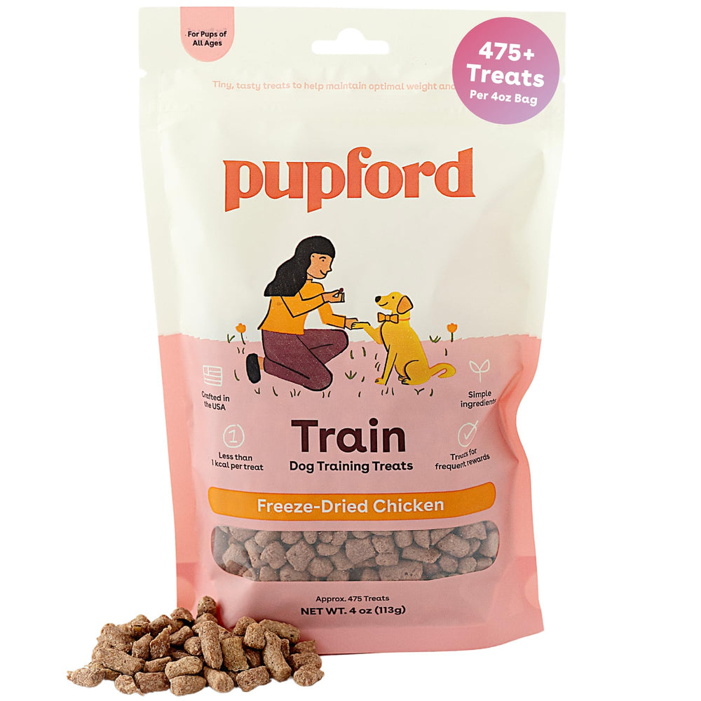 Pupford freeze dried training treats chicken 4oz bag for quick rewards