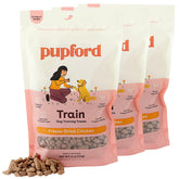 Pupford freeze-dried training treats packaging shows resealable bag for on-the-go rewards.