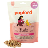 Pupford freeze dried training treats salmon bites in bowl for quick rewards