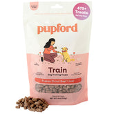 Pupford freeze-dried treats beef liver 4oz bag, quick training rewards.