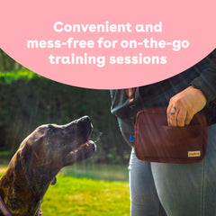 Pupford mess-free treats in pocket-sized package for walks and classes