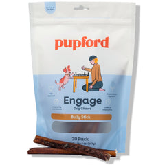 Pupford thick bully sticks packaging, 20-count box for small and medium dogs