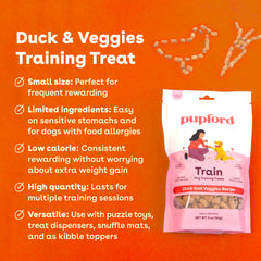 Pupford quick-reward training treats in compact bites for dogs and puppies