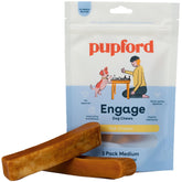 Pupford Yak Cheese Chews medium pack closeup — natural ingredients support dental care