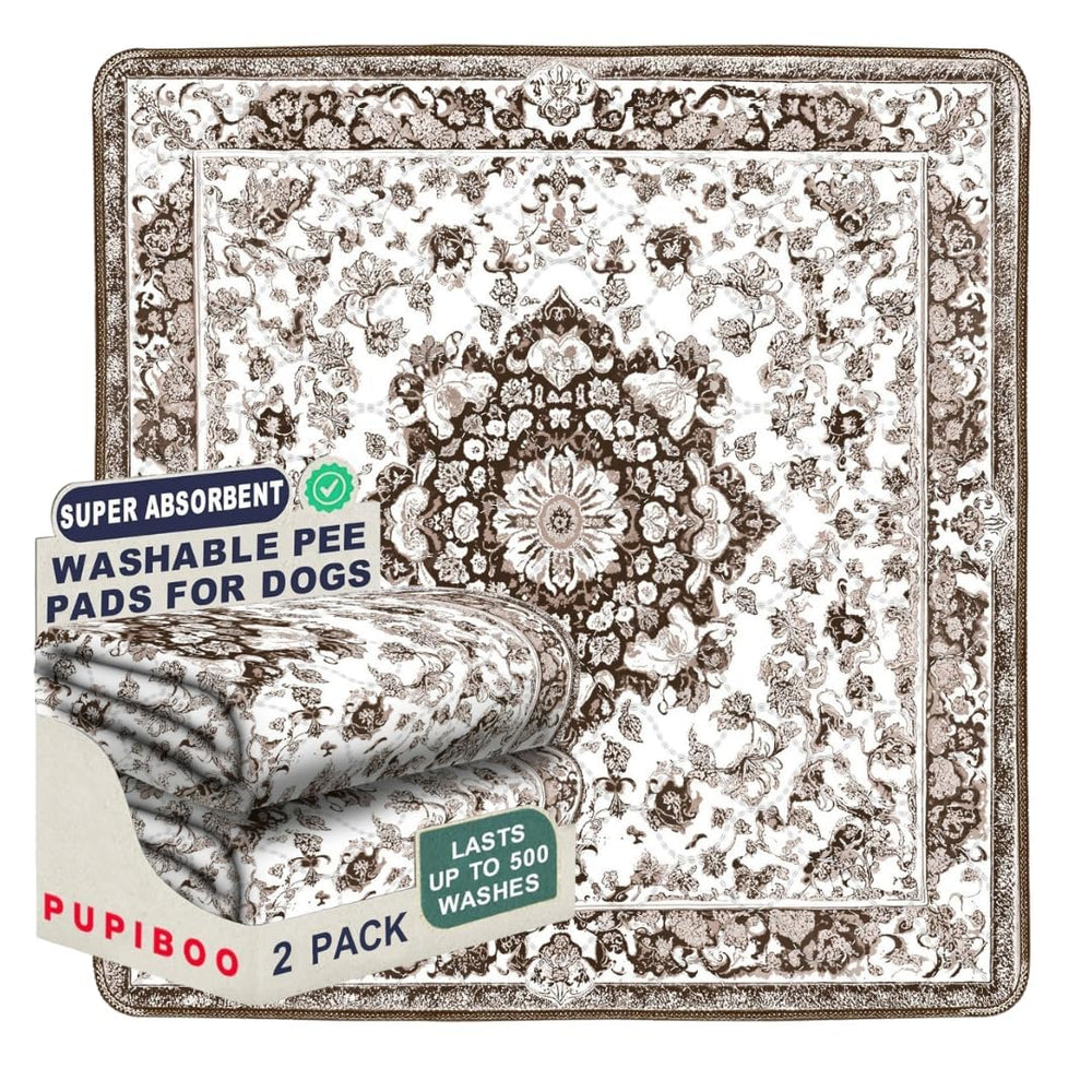 PUPIBOO washable pee pad with waterproof backing protects floors during housebreaking.