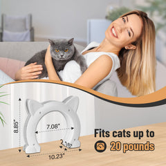 PUPIHOM cat door interior pass-through opening supports independent access