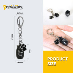 PUPIHOM stainless steel keychain close-up engraving shows commemorative text