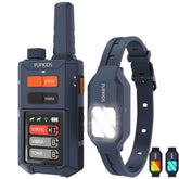 PUPKIDS dog shock collar closeup showing micro-pulse technology for humane training.
