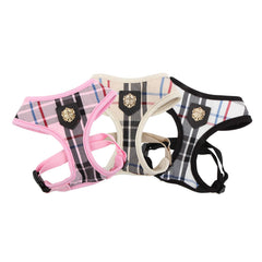 Puppia Junior pink adjustable chest belt highlights flexible fit for growing dogs